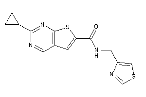 2-cyclopropyl-N-(thiazol-4-ylmethyl)thieno[2,3-d]pyrimidine-6-carboxamide