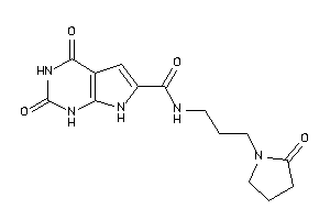 2,4-diketo-N-[3-(2-ketopyrrolidino)propyl]-1,7-dihydropyrrolo[2,3-d]pyrimidine-6-carboxamide