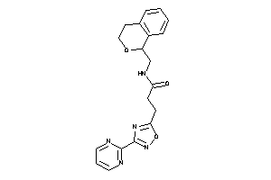 Image of N-(isochroman-1-ylmethyl)-3-[3-(2-pyrimidyl)-1,2,4-oxadiazol-5-yl]propionamide