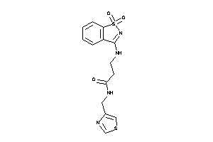 3-[(1,1-diketo-1,2-benzothiazol-3-yl)amino]-N-(thiazol-4-ylmethyl)propionamide