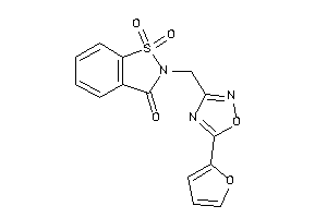 2-[[5-(2-furyl)-1,2,4-oxadiazol-3-yl]methyl]-1,1-diketo-1,2-benzothiazol-3-one