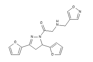 1-[3,5-bis(2-furyl)-2-pyrazolin-1-yl]-2-(isoxazol-4-ylmethylamino)ethanone