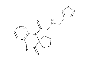 Image of 4-[2-(isoxazol-4-ylmethylamino)acetyl]spiro[1H-quinoxaline-3,1'-cyclopentane]-2-one