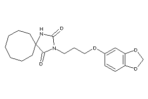 Image of 3-[3-(1,3-benzodioxol-5-yloxy)propyl]-1,3-diazaspiro[4.7]dodecane-2,4-quinone