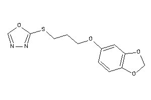 2-[3-(1,3-benzodioxol-5-yloxy)propylthio]-1,3,4-oxadiazole