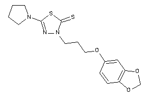 3-[3-(1,3-benzodioxol-5-yloxy)propyl]-5-pyrrolidino-1,3,4-thiadiazole-2-thione