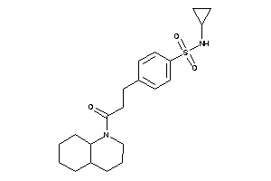 4-[3-(3,4,4a,5,6,7,8,8a-octahydro-2H-quinolin-1-yl)-3-keto-propyl]-N-cyclopropyl-benzenesulfonamide