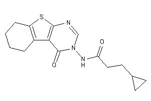 3-cyclopropyl-N-(4-keto-5,6,7,8-tetrahydrobenzothiopheno[2,3-d]pyrimidin-3-yl)propionamide