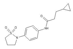 Image of 3-cyclopropyl-N-[4-(1,1-diketo-1,2-thiazolidin-2-yl)phenyl]propionamide