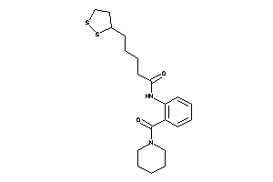 5-(dithiolan-3-yl)-N-[2-(piperidine-1-carbonyl)phenyl]valeramide