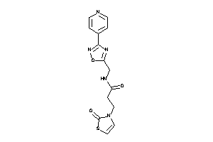 3-(2-keto-4-thiazolin-3-yl)-N-[[3-(4-pyridyl)-1,2,4-oxadiazol-5-yl]methyl]propionamide