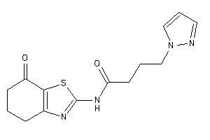 N-(7-keto-5,6-dihydro-4H-1,3-benzothiazol-2-yl)-4-pyrazol-1-yl-butyramide