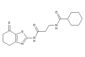 N-[3-keto-3-[(7-keto-5,6-dihydro-4H-1,3-benzothiazol-2-yl)amino]propyl]cyclohexanecarboxamide