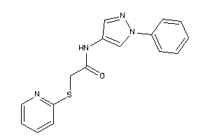 Image of N-(1-phenylpyrazol-4-yl)-2-(2-pyridylthio)acetamide