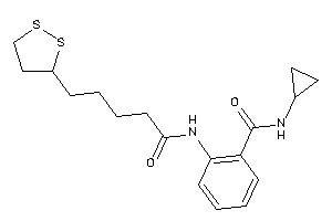 N-cyclopropyl-2-[5-(dithiolan-3-yl)pentanoylamino]benzamide