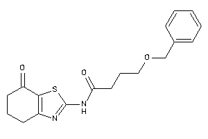 4-benzoxy-N-(7-keto-5,6-dihydro-4H-1,3-benzothiazol-2-yl)butyramide