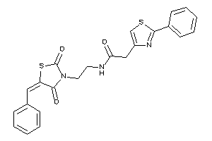 N-[2-(5-benzal-2,4-diketo-thiazolidin-3-yl)ethyl]-2-(2-phenylthiazol-4-yl)acetamide