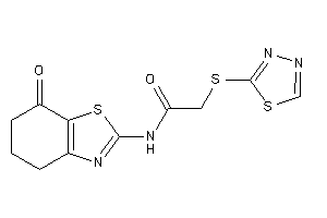 N-(7-keto-5,6-dihydro-4H-1,3-benzothiazol-2-yl)-2-(1,3,4-thiadiazol-2-ylthio)acetamide