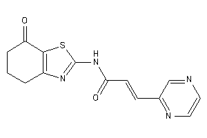 N-(7-keto-5,6-dihydro-4H-1,3-benzothiazol-2-yl)-3-pyrazin-2-yl-acrylamide