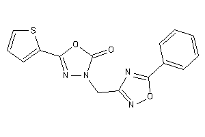 3-[(5-phenyl-1,2,4-oxadiazol-3-yl)methyl]-5-(2-thienyl)-1,3,4-oxadiazol-2-one