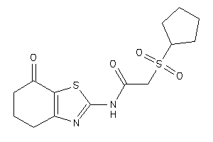 2-cyclopentylsulfonyl-N-(7-keto-5,6-dihydro-4H-1,3-benzothiazol-2-yl)acetamide