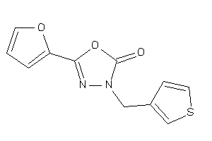 Image of 5-(2-furyl)-3-(3-thenyl)-1,3,4-oxadiazol-2-one