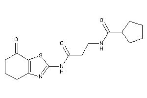 N-[3-keto-3-[(7-keto-5,6-dihydro-4H-1,3-benzothiazol-2-yl)amino]propyl]cyclopentanecarboxamide