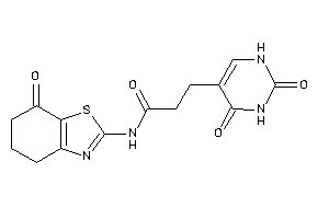 3-(2,4-diketo-1H-pyrimidin-5-yl)-N-(7-keto-5,6-dihydro-4H-1,3-benzothiazol-2-yl)propionamide