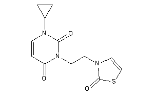 1-cyclopropyl-3-[2-(2-keto-4-thiazolin-3-yl)ethyl]pyrimidine-2,4-quinone