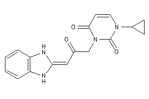 1-cyclopropyl-3-[3-(1,3-dihydrobenzimidazol-2-ylidene)-2-keto-propyl]pyrimidine-2,4-quinone