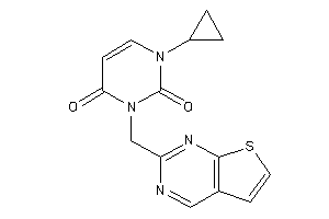 1-cyclopropyl-3-(thieno[2,3-d]pyrimidin-2-ylmethyl)pyrimidine-2,4-quinone