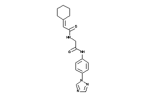 2-[(2-cyclohexylideneacetyl)amino]-N-[4-(1,2,4-triazol-1-yl)phenyl]acetamide