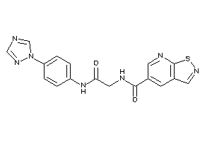 N-[2-keto-2-[4-(1,2,4-triazol-1-yl)anilino]ethyl]isothiazolo[5,4-b]pyridine-5-carboxamide
