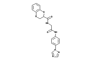 Image of N-[2-keto-2-[4-(1,2,4-triazol-1-yl)anilino]ethyl]-2,3-dihydro-1,4-benzoxathiine-2-carboxamide
