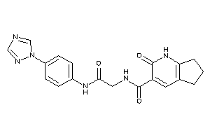 Image of 2-keto-N-[2-keto-2-[4-(1,2,4-triazol-1-yl)anilino]ethyl]-1,5,6,7-tetrahydro-1-pyrindine-3-carboxamide