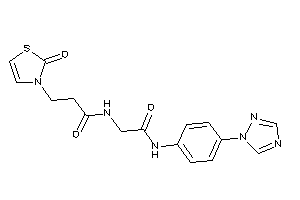 3-(2-keto-4-thiazolin-3-yl)-N-[2-keto-2-[4-(1,2,4-triazol-1-yl)anilino]ethyl]propionamide