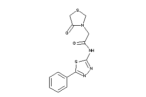 2-(4-ketothiazolidin-3-yl)-N-(5-phenyl-1,3,4-thiadiazol-2-yl)acetamide