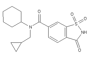 N-cyclohexyl-N-(cyclopropylmethyl)-1,1,3-triketo-1,2-benzothiazole-6-carboxamide