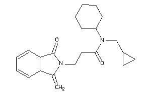 N-cyclohexyl-N-(cyclopropylmethyl)-3-(1-keto-3-methylene-isoindolin-2-yl)propionamide