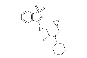 N-cyclohexyl-N-(cyclopropylmethyl)-2-[(1,1-diketo-1,2-benzothiazol-3-yl)amino]acetamide