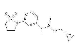 Image of 3-cyclopropyl-N-[3-(1,1-diketo-1,2-thiazolidin-2-yl)phenyl]propionamide
