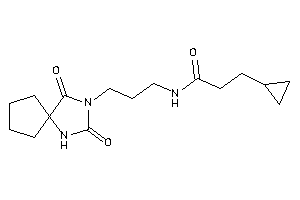 3-cyclopropyl-N-[3-(2,4-diketo-1,3-diazaspiro[4.4]nonan-3-yl)propyl]propionamide