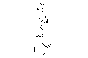 Image of 2-(2-ketoazocan-1-yl)-N-[[3-(2-thienyl)-1,2,4-oxadiazol-5-yl]methyl]acetamide