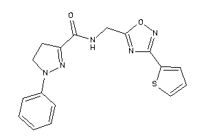 1-phenyl-N-[[3-(2-thienyl)-1,2,4-oxadiazol-5-yl]methyl]-2-pyrazoline-3-carboxamide