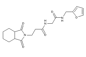 3-(1,3-diketo-3a,4,5,6,7,7a-hexahydroisoindol-2-yl)-N-[2-(2-furfurylamino)-2-keto-ethyl]propionamide