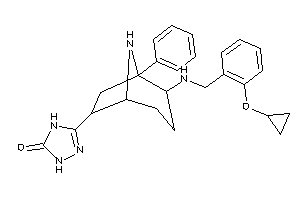 Image of 3-[2-[[2-(cyclopropoxy)benzyl]amino]-1-phenyl-8-azabicyclo[3.2.1]octan-6-yl]-1,4-dihydro-1,2,4-triazol-5-one