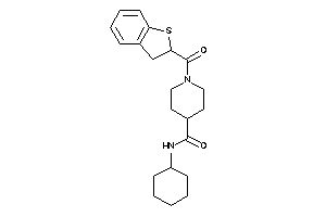 N-cyclohexyl-1-(2,3-dihydrobenzothiophene-2-carbonyl)isonipecotamide