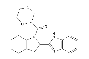 [2-(1H-benzimidazol-2-yl)-2,3,3a,4,5,6,7,7a-octahydroindol-1-yl]-(1,4-dioxan-2-yl)methanone