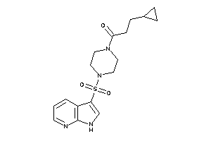 3-cyclopropyl-1-[4-(1H-pyrrolo[2,3-b]pyridin-3-ylsulfonyl)piperazino]propan-1-one