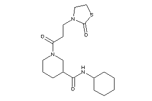 N-cyclohexyl-1-[3-(2-ketothiazolidin-3-yl)propanoyl]nipecotamide